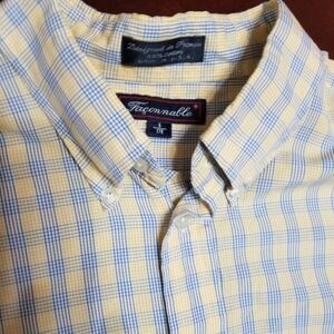 Faconnable Yellow and Blue Men's Shirt